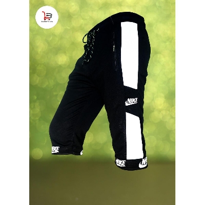 Picture of Stylish Black And Grey Color Comfortable Three Quarter Pant For Men's