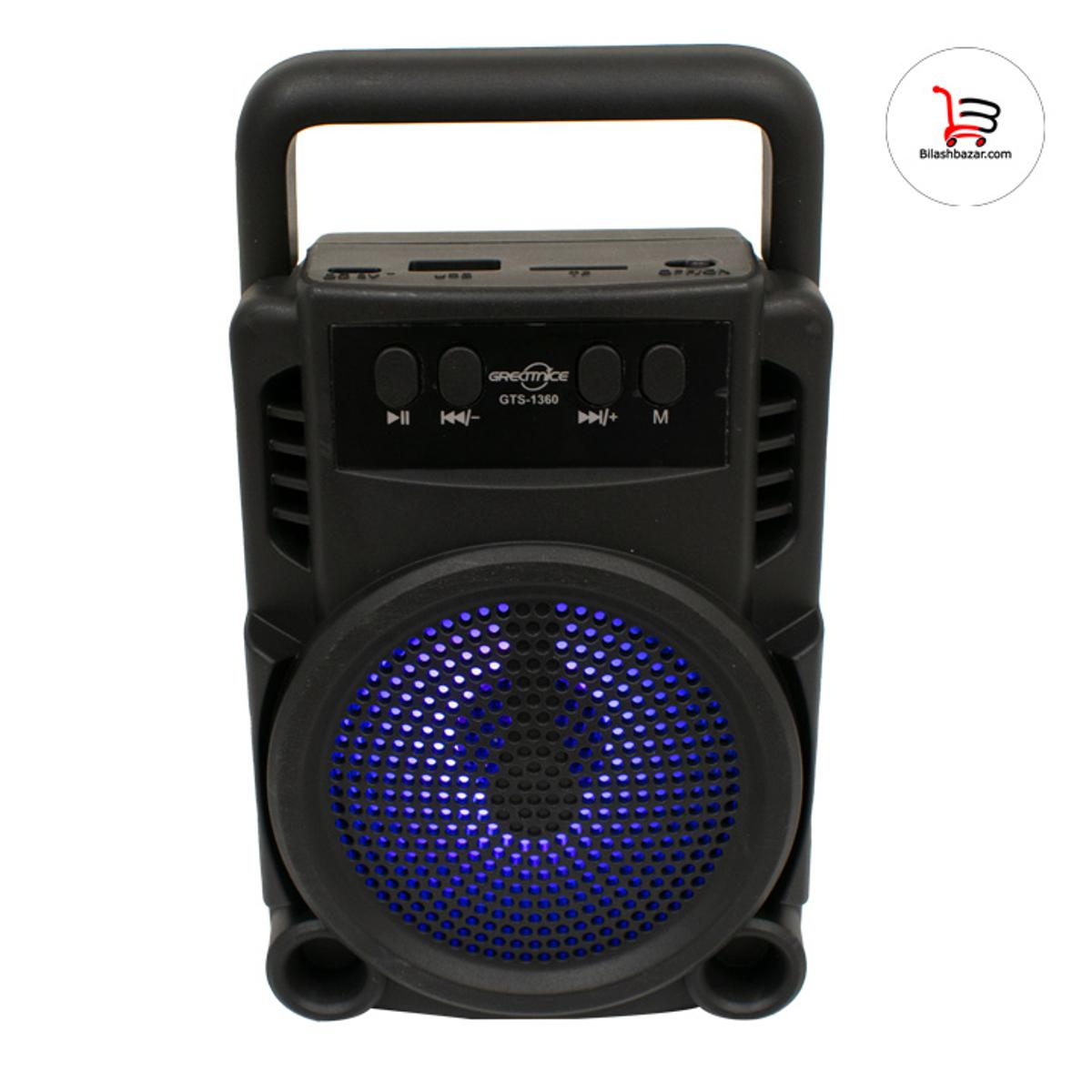 Picture of Bluetooth Speaker GTS-1360 Rechargeable Extra Bass wireless portable speaker Mini style 3 inch TWS,FM,USB audio player