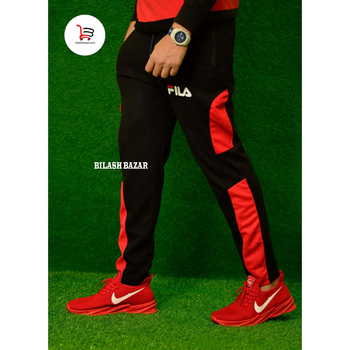 Picture of Stylish Black And red Color Comfortable Trouser For Men's