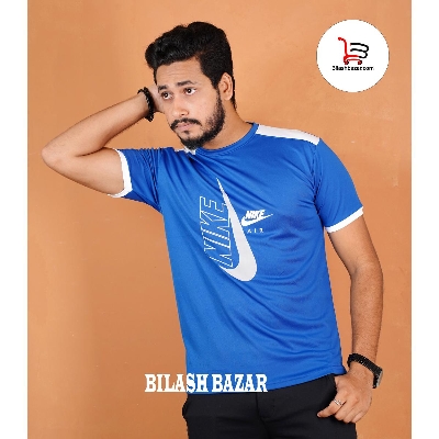 Picture of Stylish Jersey Fabric Royal Blue Colour Soft and Comfortable T-shart For Men