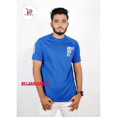 Picture of Stylish Jersey Fabric Royal Blue Colour Soft and Comfortable T-shart For Men