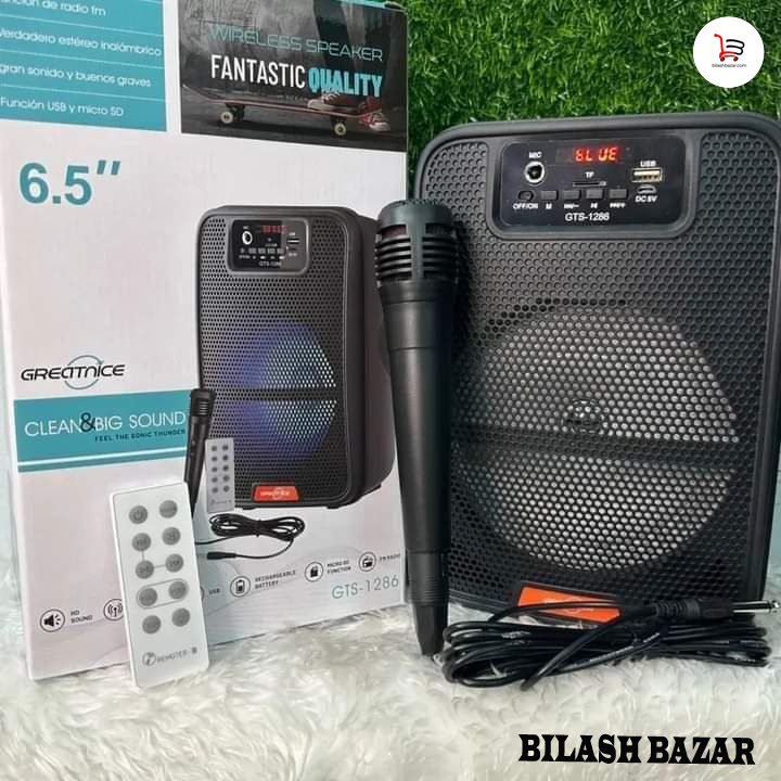 Picture of GTS 1286 Bluetooth rechargeable microphone system speaker