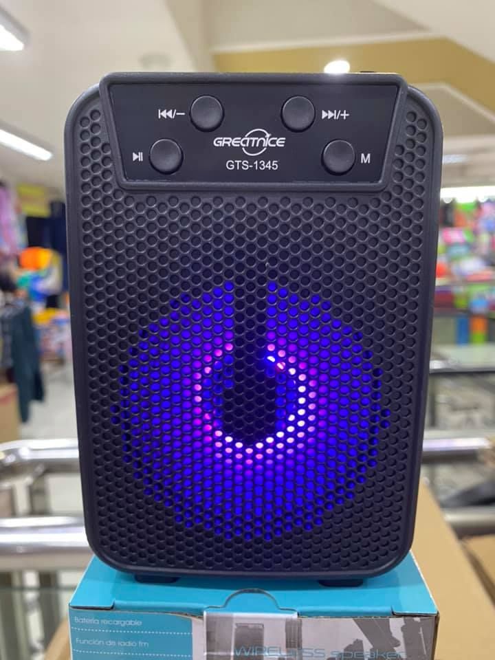 Picture of GTS 1345 Portable Rechargeable Wireless Bluetooth Speaker With FM Radio USB & SD Card Supported High Quality Sound & Extra Base