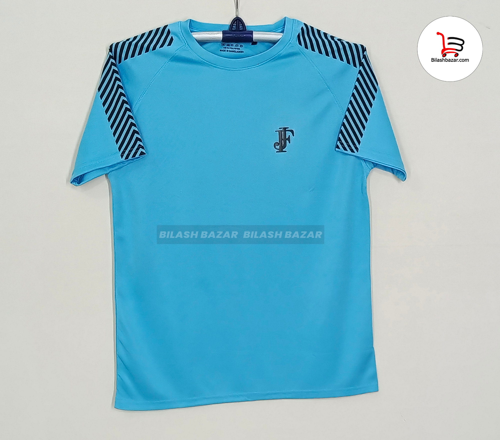 Picture of Stylish mash fabric sky blue colour soft and comfortable t-shart for men