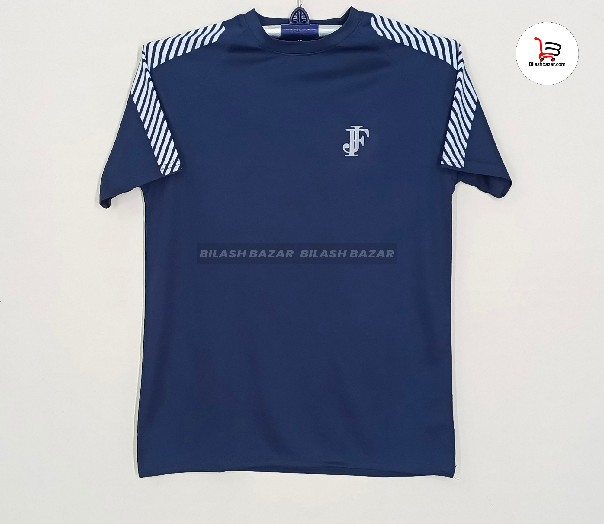 Picture of Stylish mash fabric navy blue colour soft and comfortable t-shart for men