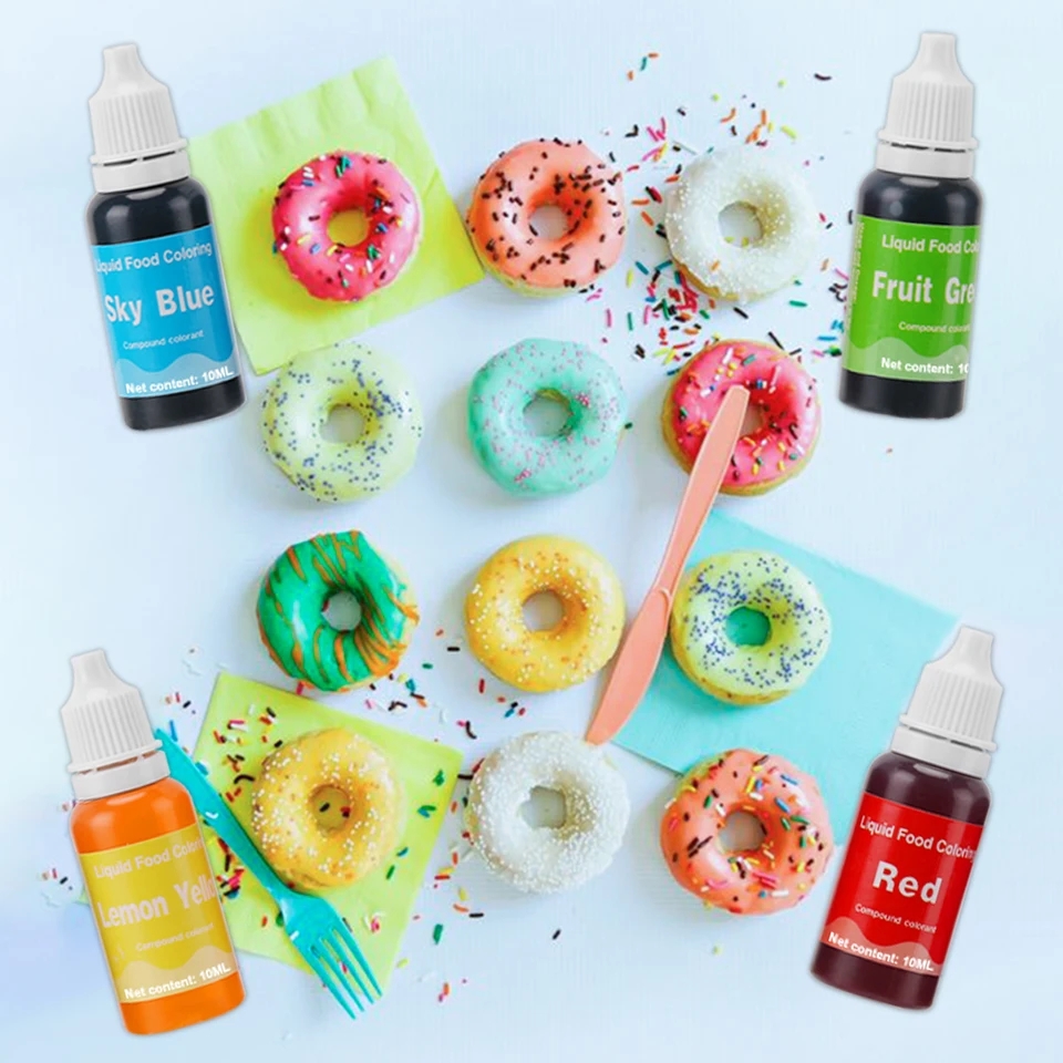 Picture of 10ML/Food Coloring Compound Cake Pastry Cookies Sugar Fondant Cream Baking DIY Craft Pigment for Cake Decoration Tool Frosting Icing