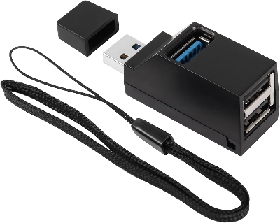 Picture of USB 3.0 HUB Adapter Extender Mini Splitter Box 3 Ports High Speed For PC Laptop U Disk Card Reader