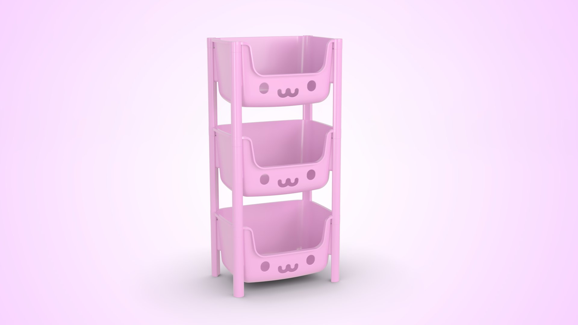 Picture of Kids Rack 3 Step Pink