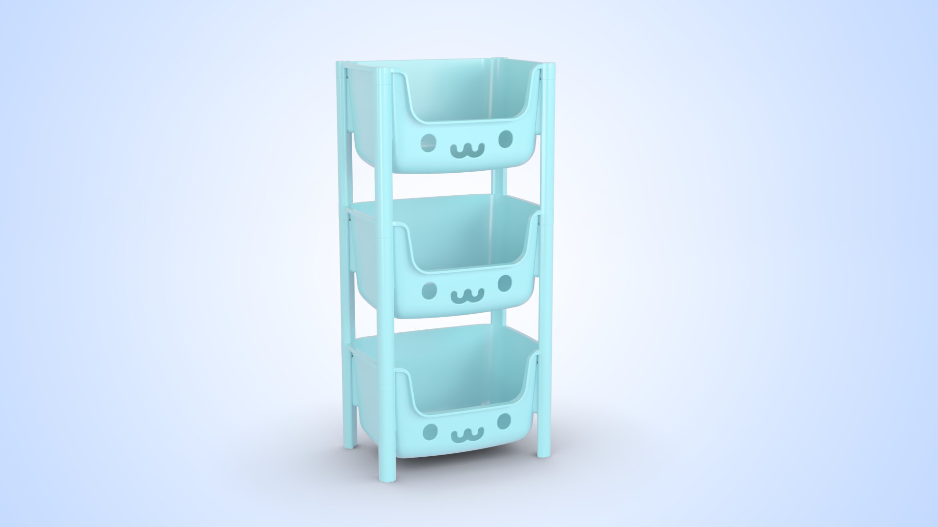 Picture of Kids Rack 3 Step Gray