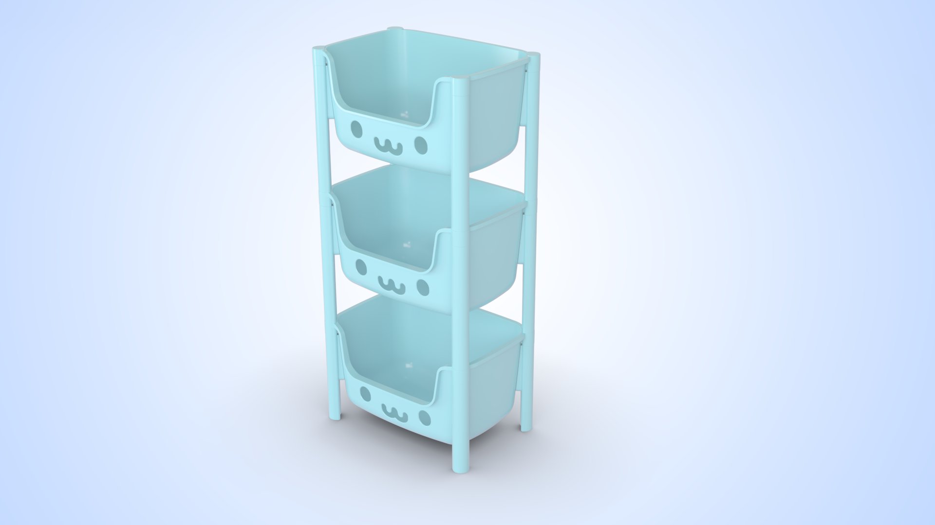 Picture of Kids Rack 3 Step Gray