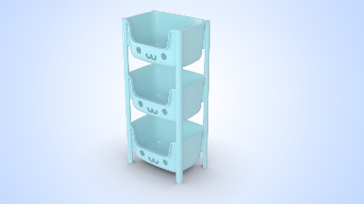 Picture of Kids Rack 3 Step Gray