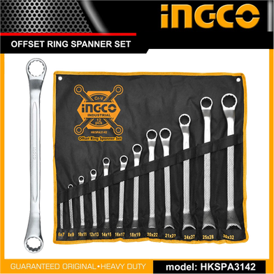 Picture of INGCO OFFSET RING SPANNER SET - 12pcs HKSPA3142