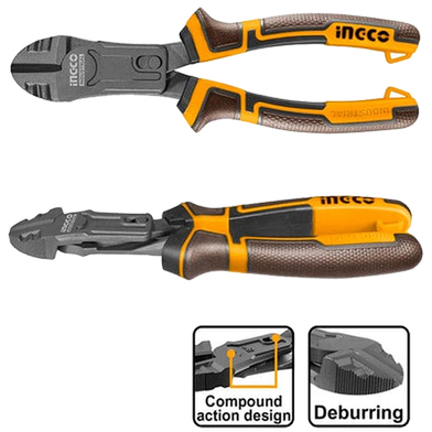 Picture of INGCO 8" (200mm) COMPOUND ACTION DIAGONAL CUTTING PLIER HCDCP58200