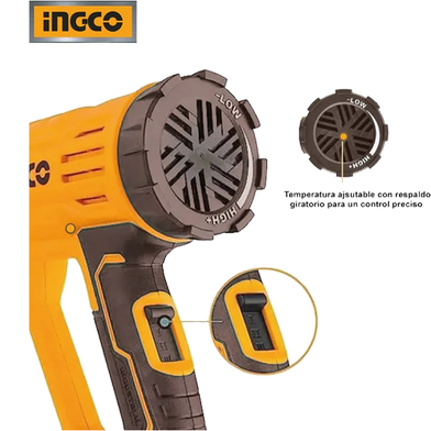 Picture of INGCO 2000W Upgraded Corded Heat Gun with 3 Temperature Levels HG200047