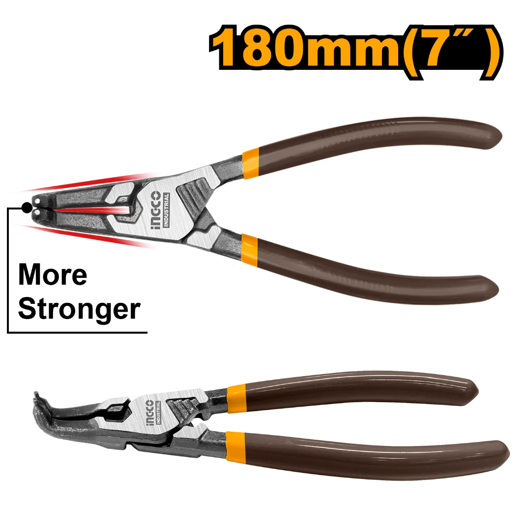 Picture of INGCO 7" (180mm) BENT HEAD Internal CIRCLIP PLIER HCCP261804