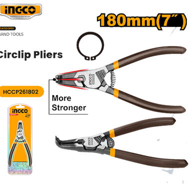 Picture of INGCO 7" (180mm) STRAIGHT HEAD Internal CIRCLIP PLIER HCCP261803