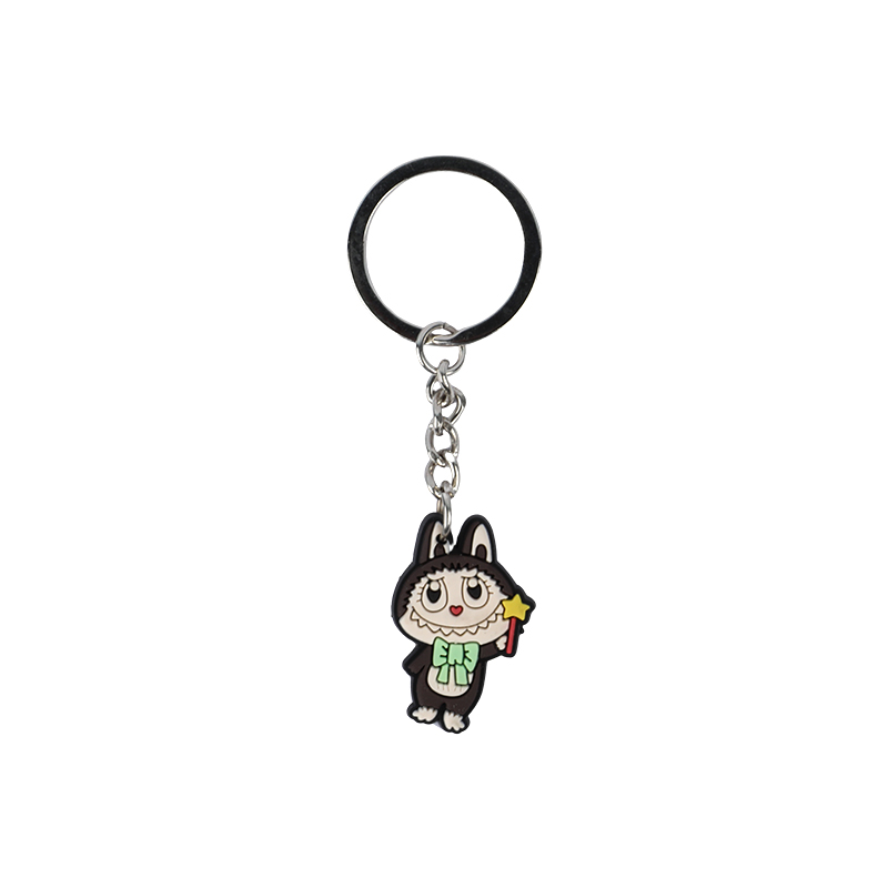 Picture of Labubu The Monsters Rubber Keychain | Cute Cartoon Character Collectibles | Durable PVC Keychain Accessory for Bags & Keys - Single piece
