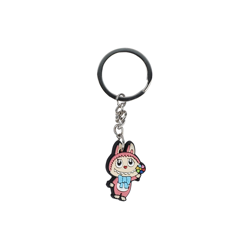 Picture of Labubu The Monsters Rubber Keychain | Cute Cartoon Character Collectibles | Durable PVC Keychain Accessory for Bags & Keys - Single piece