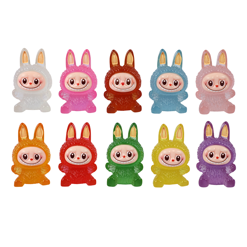 Picture of Mini Labubu Resin Statue | Adorable Collectible Figurine | The Monsters Series Desktop Ornament | Unique Gift for Every Age- 10 piece set
