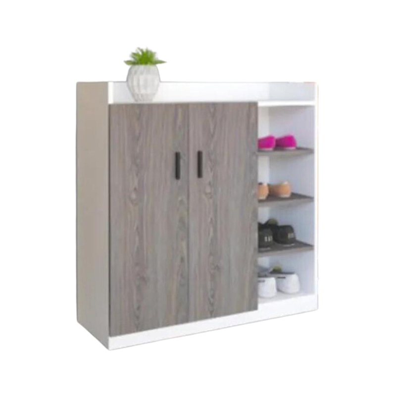 Picture of Modern Home Furniture Shoe Rack with Cover Shoe Shelf Laminated Board (Finish Color - Albino and White) - Minimalistic Sophistication M
