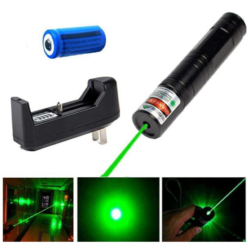 Picture of Rechargeable Green Laser Pointer Pen Visible Beam Light Lazer.