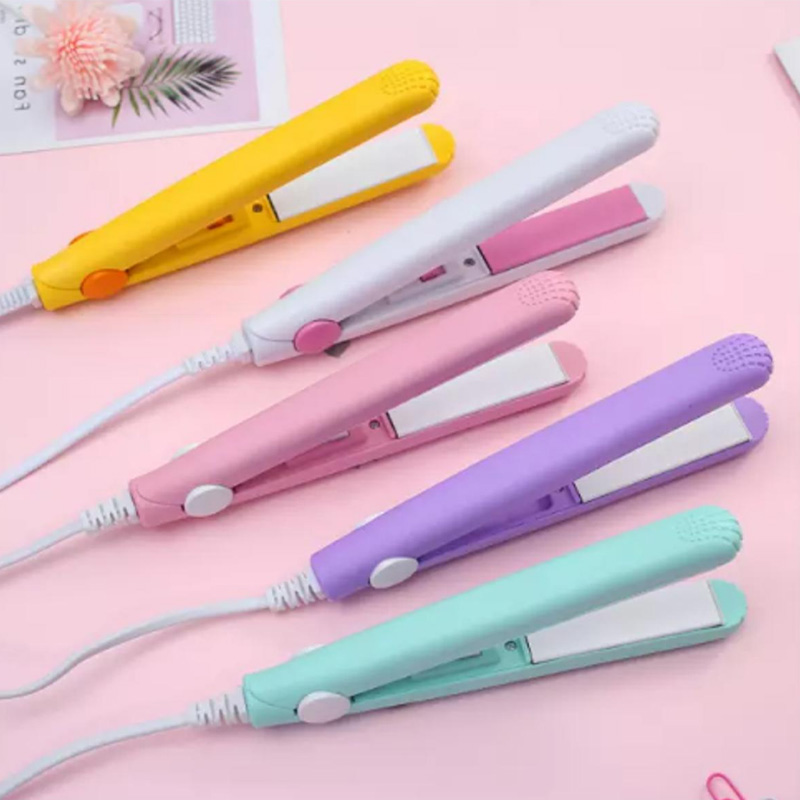 Picture of Mini Hair Straightener Multicolor Flat Iron Curler Ceramic Tourmaline Plate Easy Use And Carry Pocket Curling Styling Tool