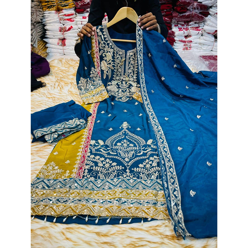Picture of Readymade Three Piece For Women Exclusive Chini Gura Febrics Collection Embroidery , Stylist, Fashionable 3 pice