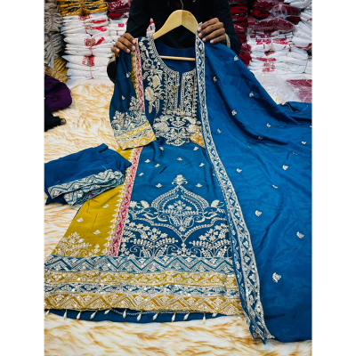 Picture of Readymade Three Piece For Women Exclusive Chini Gura Febrics Collection Embroidery , Stylist, Fashionable 3 pice