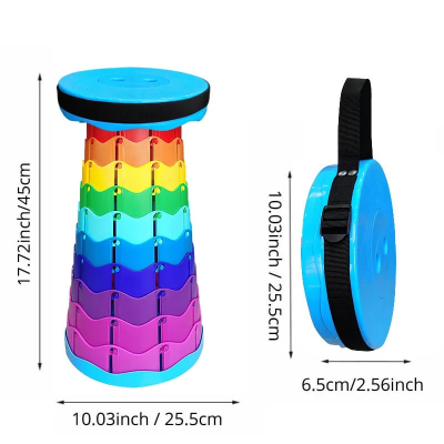Picture of Portable Telescopic Stool Collapsible & Retractable Folding Chair for Adults Lightweight Foldable Seat for Camping Fishing Hiking Outdoor Indoor