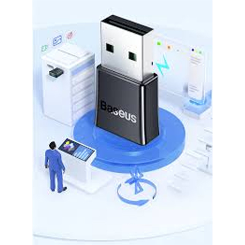 Picture of Baseus BA07 Mini Bluetooth Adapter for PC, USB 5.3 Wireless Bluetooth Dongle Receiver - Black