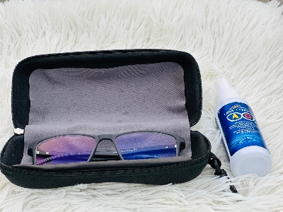 Picture of Tr90 eyewear frame with anti reflective blue cut glass unisex frame