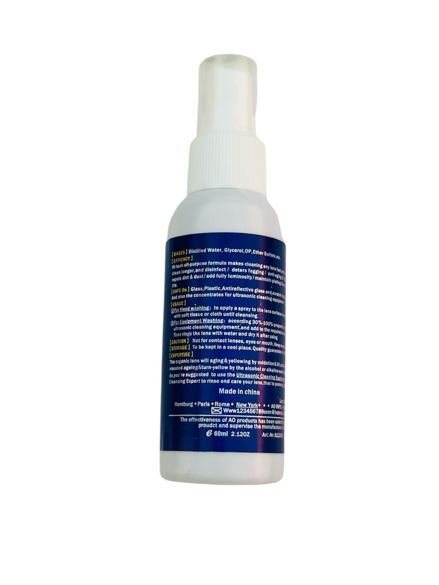 Picture of AO EyeWear Lens Cleaner Form USA