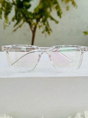 Picture of Full white eyewear frame unisex with anti reflective glass