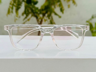 Picture of Full white eyewear frame unisex with anti reflective glass