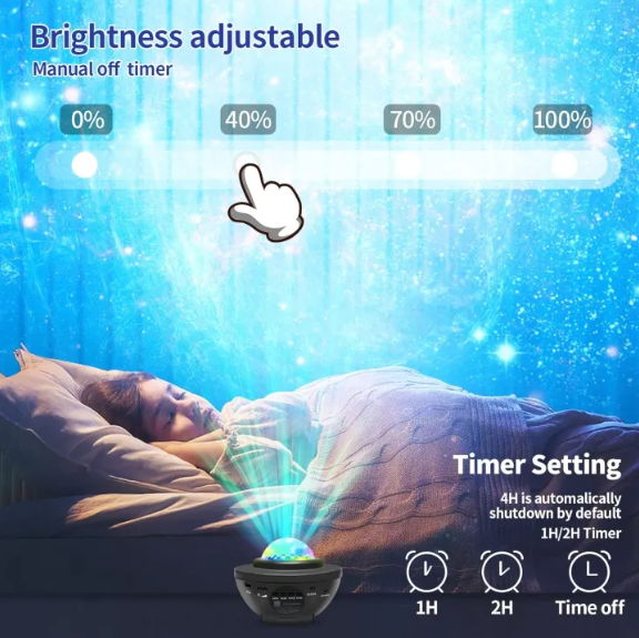 Picture of Star Projector Galaxy Light Projector with Remote & Bluetooth Speaker, Multiple Colors Dynamic Projections Night Light Projector for Kids Adults Bedroom, Space Lights for Bedroom Decor Aesthetic