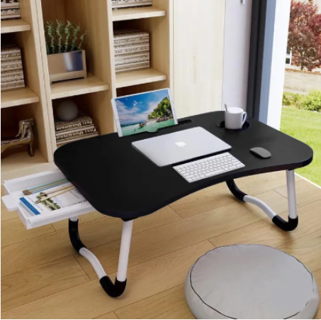 Picture of Comfortable Study Space with Foldable Laptop Table and Drawer – Practical and Functional Kids' Reading Table