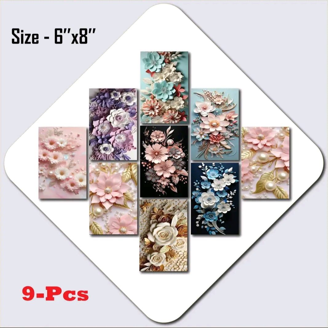 Picture of 9-Piece Unique Design Wallmate Home Decoration PVC Poster Combo Set