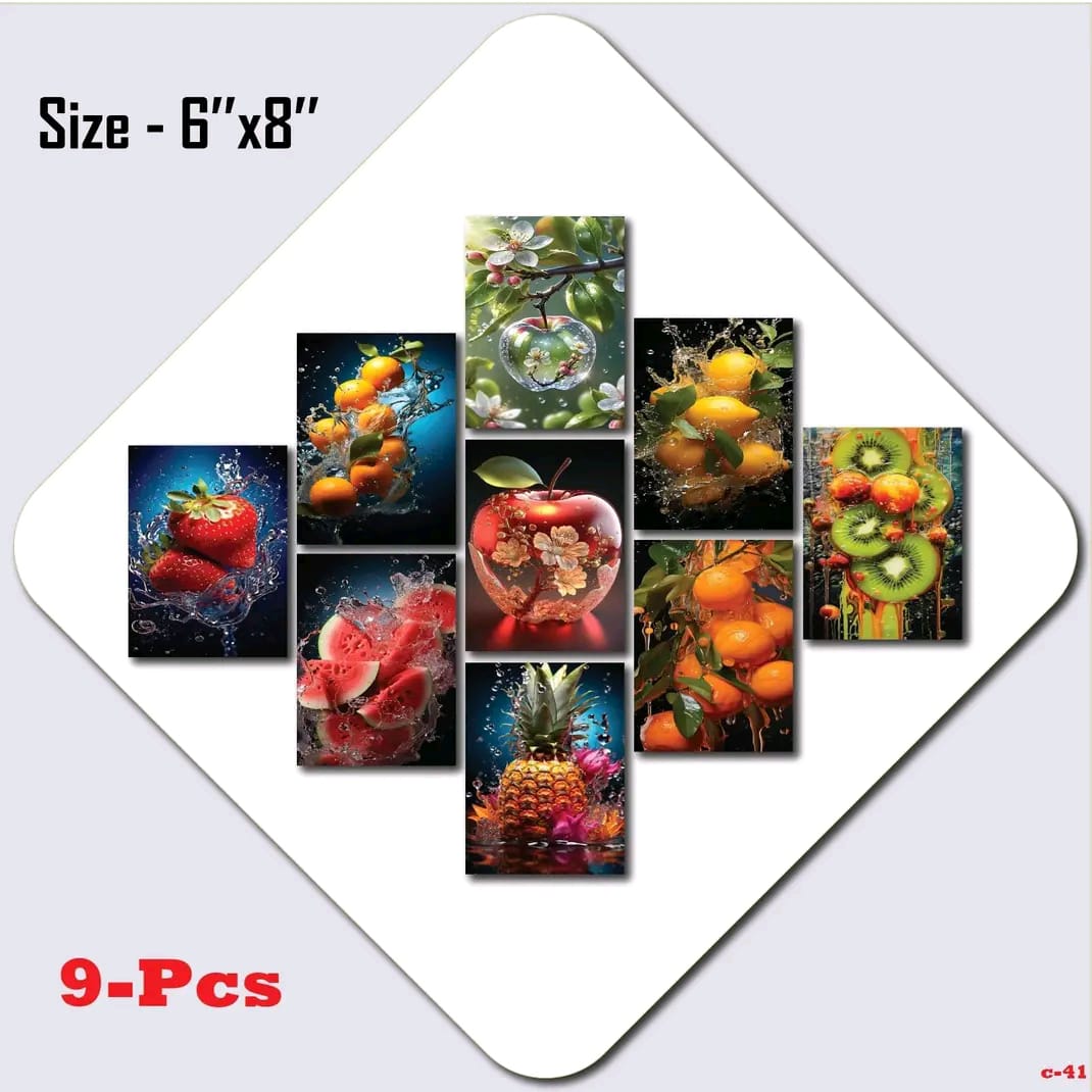 Picture of 9pcs Unique Design Wallmate Combo Set – Perfect for Home & Office Wall Decoration