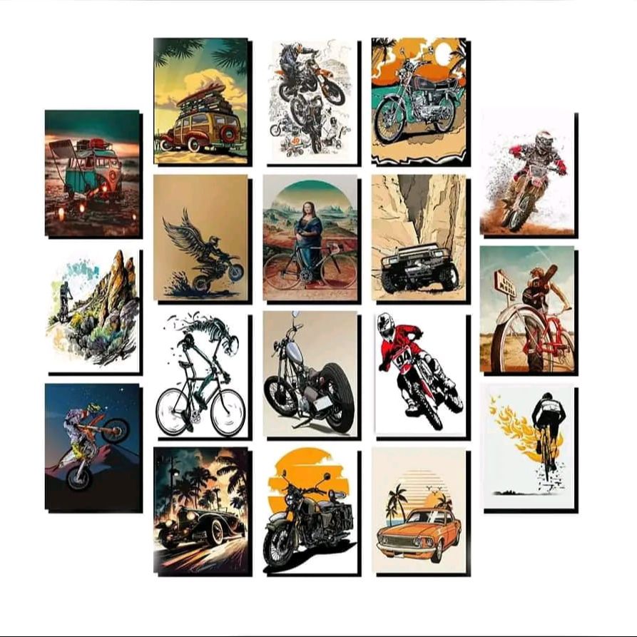 Picture of 18pcs Unique Design Wallmate Combo Set – Perfect for Home & Office Wall Decoration