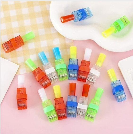 Picture of 10 PCS LED Cartoon Finger Projection Lamps – Fun Light-Up Toy for Kids!