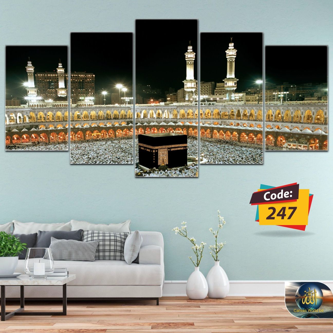 Picture of 5Pcs In 1 Set Wall Canvas Art Ready to Hang for Living Room or Bedroom Home Decoration On Wall Canvas Painting Wall