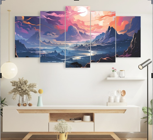 Picture of 5Pcs In 1 Set Wall Canvas Art printing