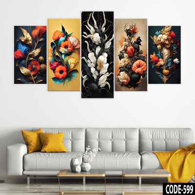 Picture of 5Pcs In 1 Set Wall Canvas Art printing code#599