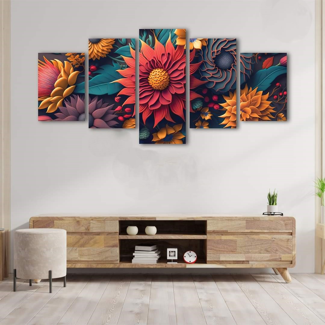 Picture of 5Pcs In 1 Set Wall Canvas Art printing