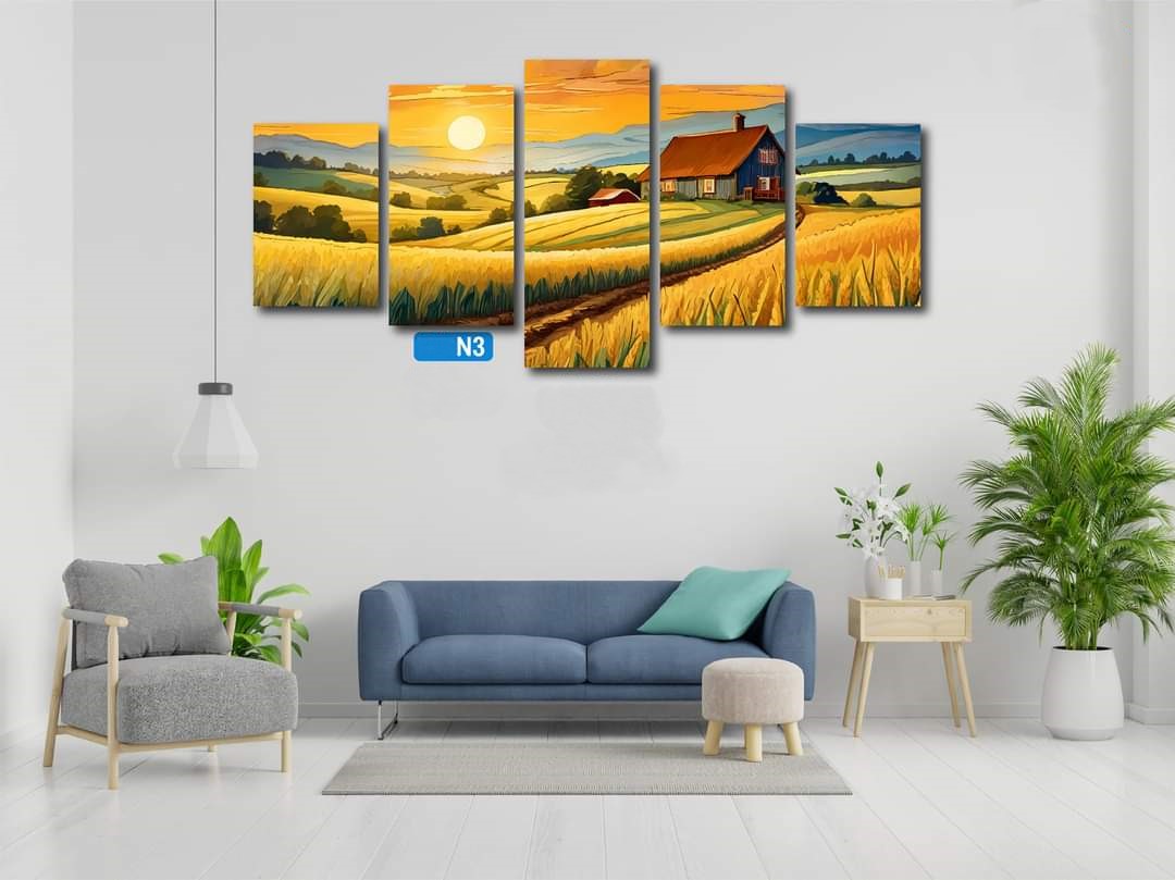 Picture of 5Pcs In 1 Set Wall Canvas Art printing