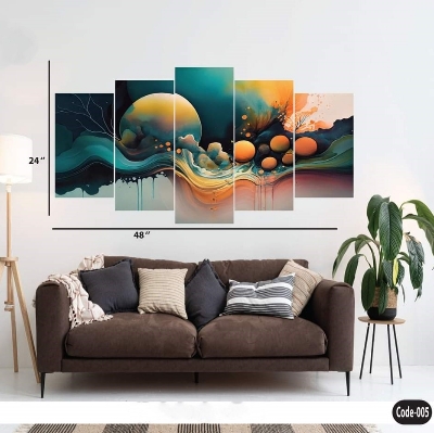 Picture of 5Pcs In 1 Set Wall Canvas Art printing