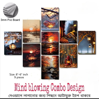 Picture of 9 pcs Most Unique Combo Wallboard set for Home Decoration. Wall Decoration for Home