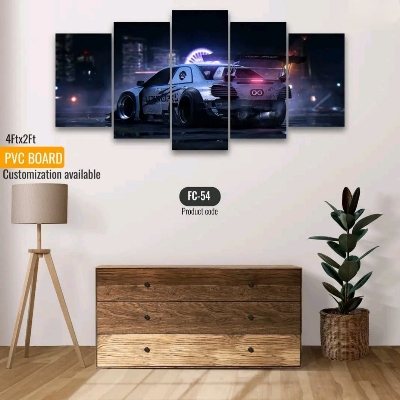 Picture of Wall Canvas Printing Set 5Pcs in 1 Wall Decor Artwork Unframed Modern Abstract Home Decor