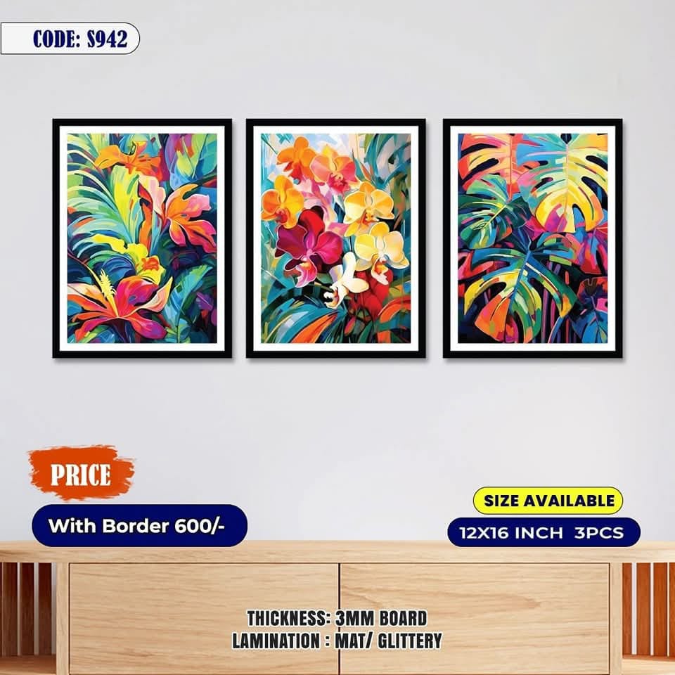Picture of 3 pcs Most Unique Combo Wallboard set for Home Decoration. Wall Decoration for Home
