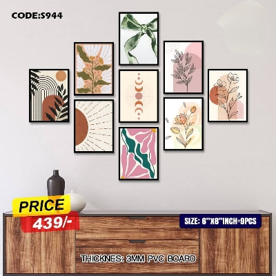 Picture of 9 pcs Most Unique Combo Wallboard set for Home Decoration. Wall Decoration for Home